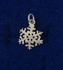 13mm diameter *Sm Snowflake Holiday Christmas Sterling Silver Charm