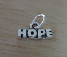says Hope Holiday Christmas Sterling Silver Charm