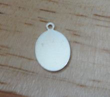Small Engravable Finding Oval Tag Sterling Silver Charm