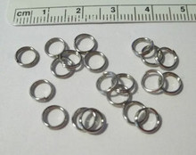 50 Base Metal 6 mm Split Rings Attach Charms Bracelet