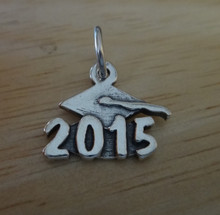 2015 with Graduation Cap Sterling Silver Charm!!