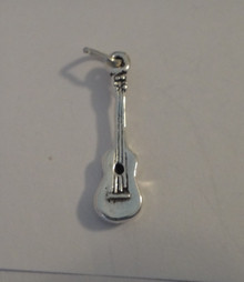 5x21mm Small Guitar Ukulele Music Instrument Sterling Silver Charm