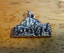 20x15mm Shape of and says Half Dome Yosemite Sterling Silver Charm