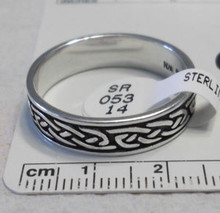 sizes 8 9 10.75 11 11.5 12 13 or 14 Sterling Silver 6-8g 6mm Wide Celtic Knot Band Wedding Style Ring