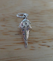 15.6mm 3D Food Ice Cream Cone Sterling Silver Charm