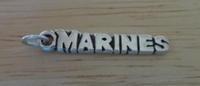 says MARINES Military Sterling Silver Charm!