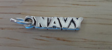 says NAVY Military Sterling Silver Charm!