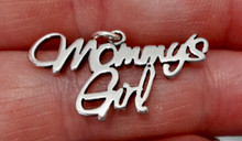 27x15mm Cursive Mother Daughter Mommy's Girl Sterling Silver Charm