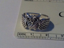 size 6 7 8 or 9 Sterling Silver Chi Omega Owl Ring