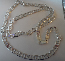 24" Sterling Silver 7mm 25g Nautical Link Men's Chain