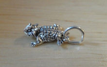 9x13mm Sterling Silver Detail Small Texas Horned Toad Frog Charm!