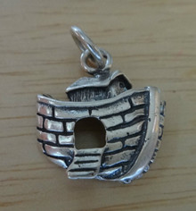17x18mm Religious Noah's Ark Sterling Silver Charm