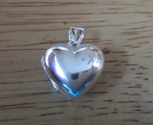 Movable Small 15mm Plain Heart Locket Sterling Silver Charm