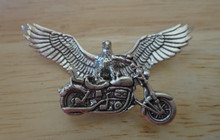 XLarge Heavy Eagle Motorcycle Sterling Silver Pendant