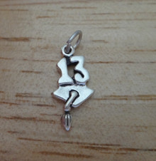 13 or 2013 with Graduation Cap Sterling Silver Charm!!
