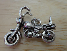 28x23mm Movable 6 gram Motorcycle Chopper Sterling Silver Charm