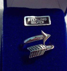 size 6 thru 9 Sterling Silver Pi Beta Phi Arrow Shape Ring