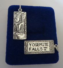 Rectactangle says Yosemite Falls Sterling Silver Charm