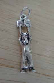 Moses holding 10 Commandments Sterling Silver Charm