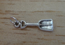 3D 7x22mm Cute Snow Shovel Sterling Silver Charm