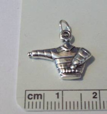 3d Ski Winter Sweater Sterling Silver Charm