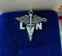 22x22mm LVN Licensed Vocational Nurse Sterling Silver Charm