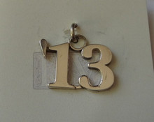 19x15mm Large '13 for 2013 Graduation Sterling Silver Charm!!