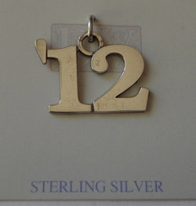 Large '12 for 2012 Graduation Sterling Silver Charm!!