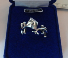 size 6 thru 9 Sterling Silver Kappa Alpha Theta Kite Shape Ring