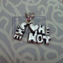 Heart Love Me Love Me Not Movable Sterling Silver Charm