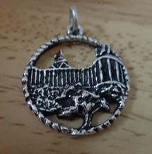 20mm MacKinac Island says Grand Hotel Sterling Silver Charm