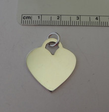 atl 22x25mm Heavy 5-6 gram Engravable Heart Sterling Silver Charm