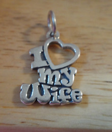 14x20mm says I Love My Wife Sterling Silver Charm