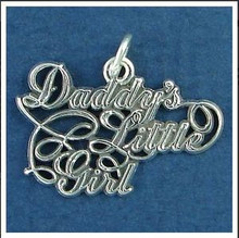 17x23mm says Daddy's Little Girl Sterling Silver Charm