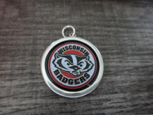 University of Wisconsin Badgers 26 mm Sterling Silver Charm