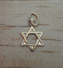 8x10mm TINY 14K Gold Filled Open Star of David Baby Charm