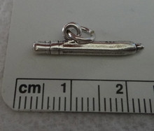 3D Detailed Ink Pen or Pencil Sterling Silver Charm!