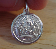Sm 15mm Round Engraveable Baptism Sterling Silver Charm