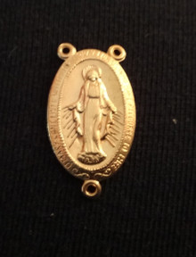 23x13mm 14K Gold Filled Medium Rosary Center Miraculous Mary Charm