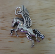 21x21mm Winged Horse Pegasus Sterling Silver Charm!