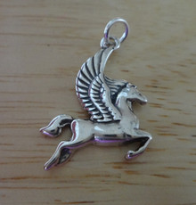 16x25mm Winged Horse Pegasus Sterling Silver Charm!