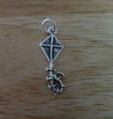 24x8mm Kite with tail Kappa Alpha Theta Sterling Silver Charm