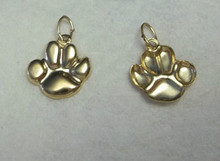 14K Gold Filled Bear Tiger Dog... Paw Print Charm