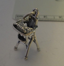 Baby High Chair Sterling Silver Charm