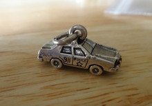 says Police Policeman's Squad Car Sterling Silver Charm