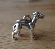 3D 15x13mm TINY Detailed Great Dane Dog Sterling Silver Charm