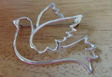 Christian Dove of Peace Outline Sterling Silver Pin