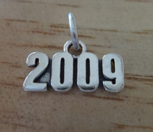 solid Anniversary Graduation 2009 Sterling Silver Charm