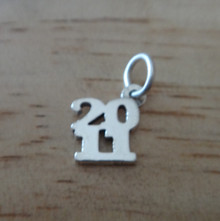 10x12mm Stacked School Graduation 2011 Sterling Silver Charm