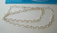 20" Sterling Silver Figure 8 Link 5.5 mm 13 gram Charm Chain Necklace